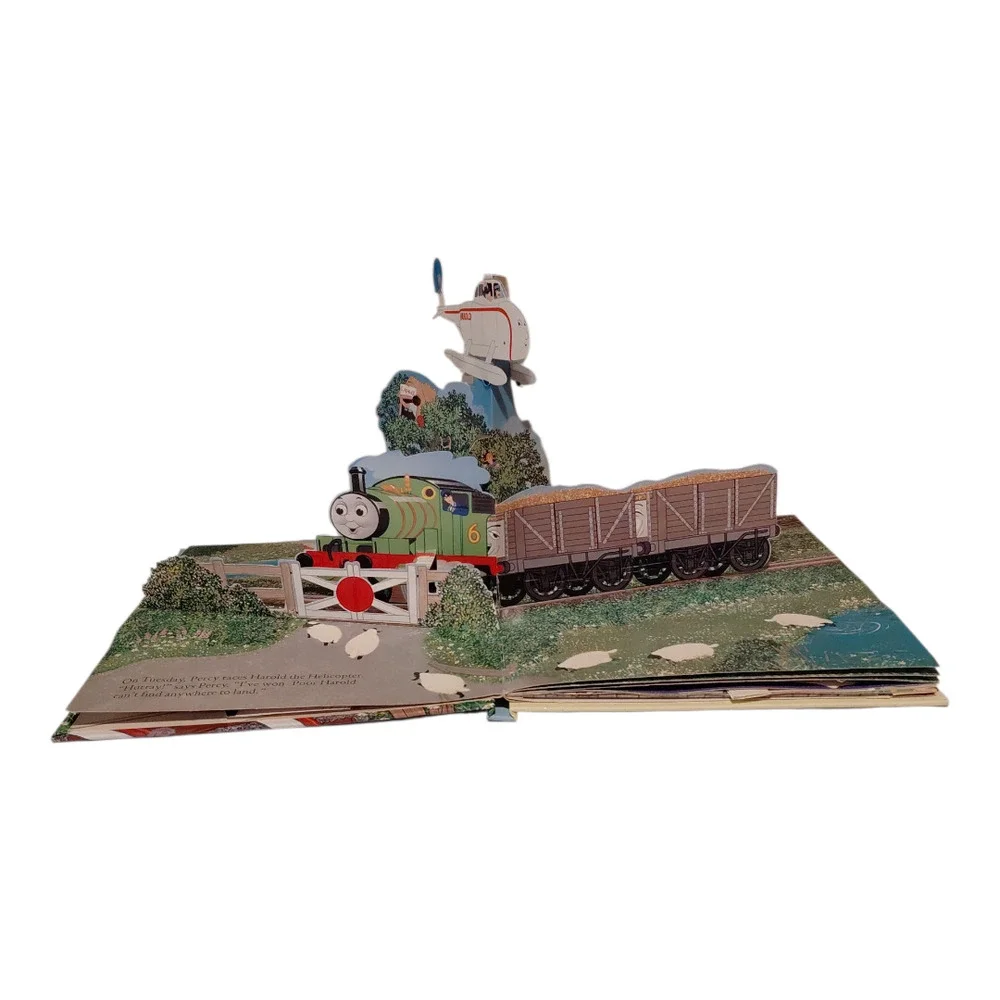 RARE Thomas & Friends Trains Pop Up Book Whistle Bundle